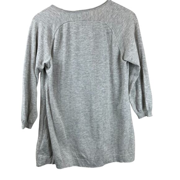 CP Company Cotton Blouse Size 42 L Gray Scoop Neck Pleated Capsule Staple - Picture 2 of 12